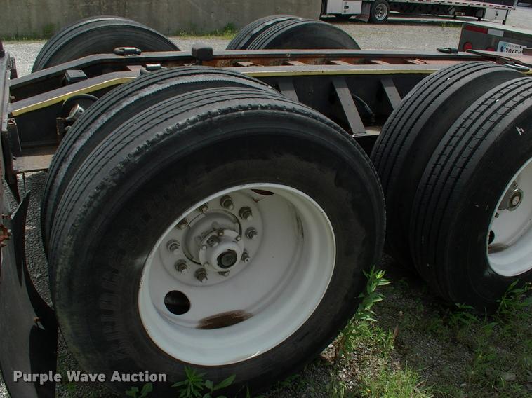 image for item DC7224 1987 Cozad lowboy equipment trailer with booster