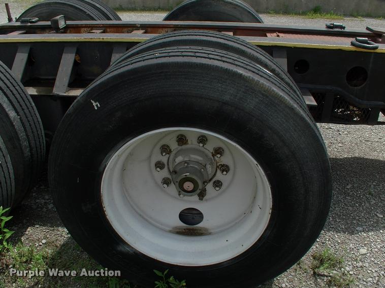 image for item DC7224 1987 Cozad lowboy equipment trailer with booster