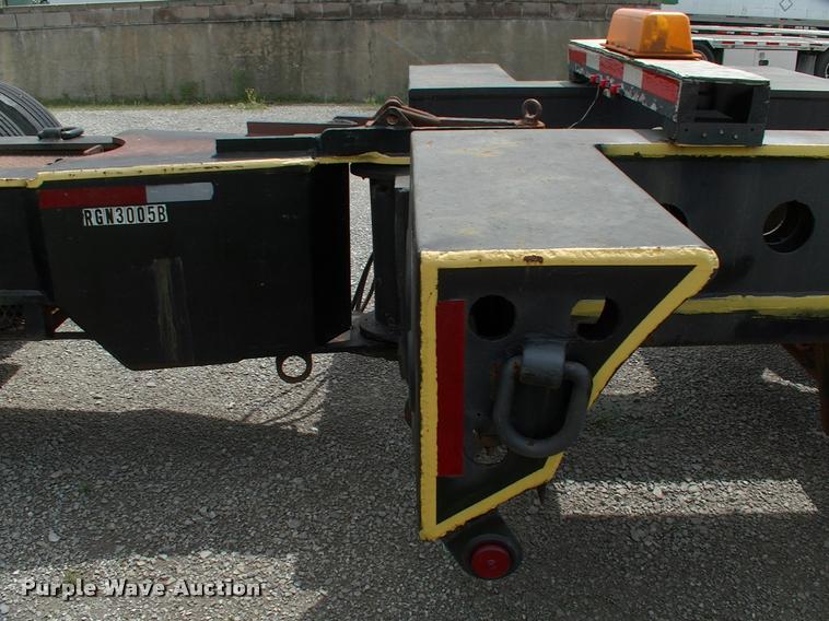 image for item DC7224 1987 Cozad lowboy equipment trailer with booster