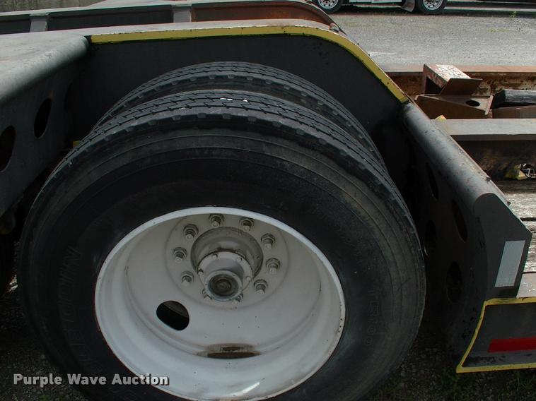 image for item DC7224 1987 Cozad lowboy equipment trailer with booster