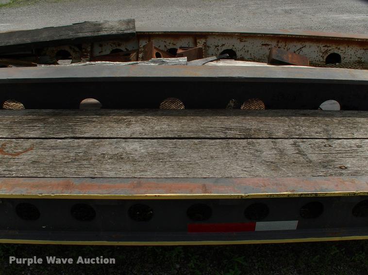 image for item DC7224 1987 Cozad lowboy equipment trailer with booster