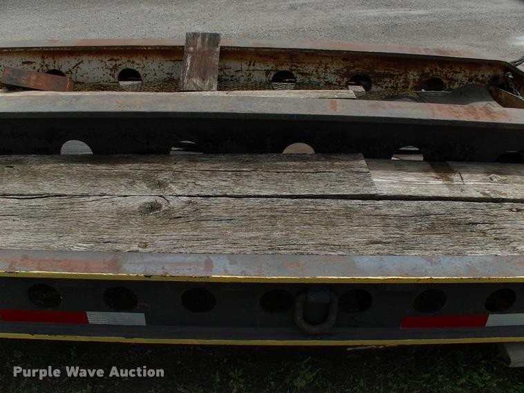 image for item DC7224 1987 Cozad lowboy equipment trailer with booster