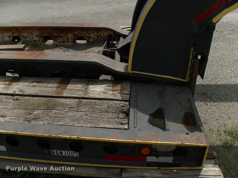 image for item DC7224 1987 Cozad lowboy equipment trailer with booster
