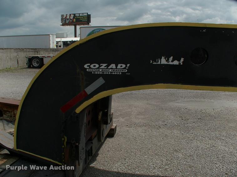 image for item DC7224 1987 Cozad lowboy equipment trailer with booster