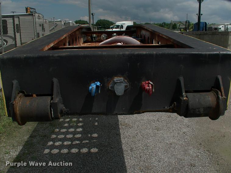 image for item DC7224 1987 Cozad lowboy equipment trailer with booster