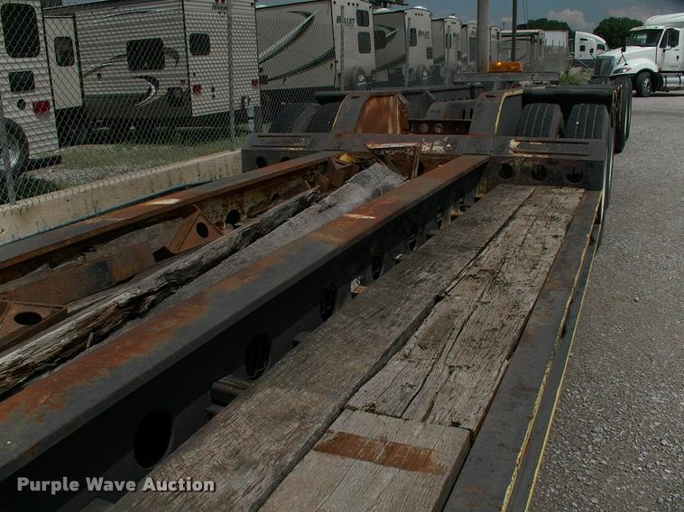 image for item DC7224 1987 Cozad lowboy equipment trailer with booster