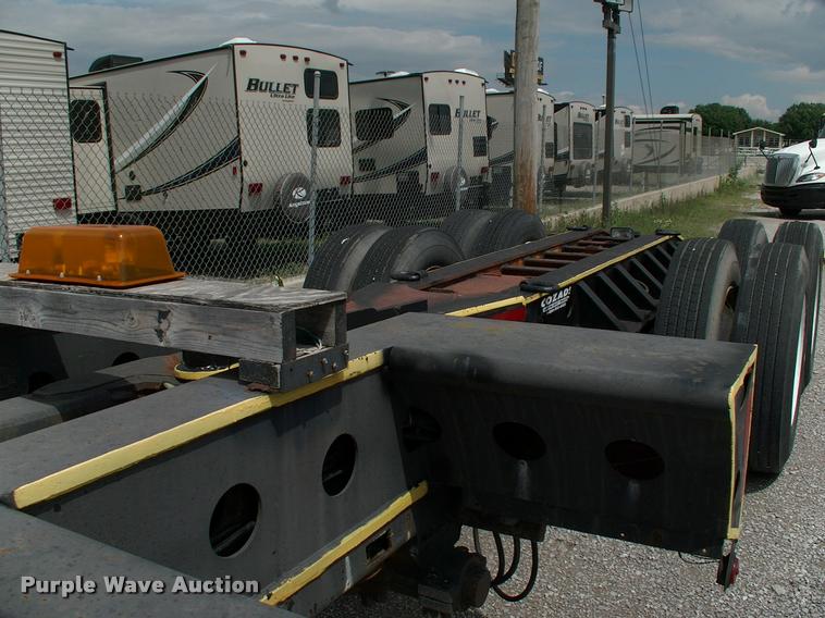 image for item DC7224 1987 Cozad lowboy equipment trailer with booster