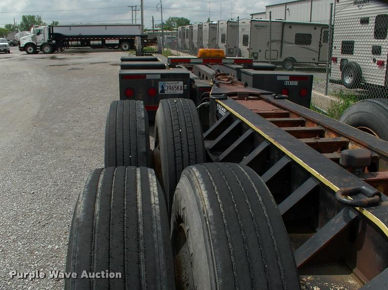 image for item DC7224 1987 Cozad lowboy equipment trailer with booster