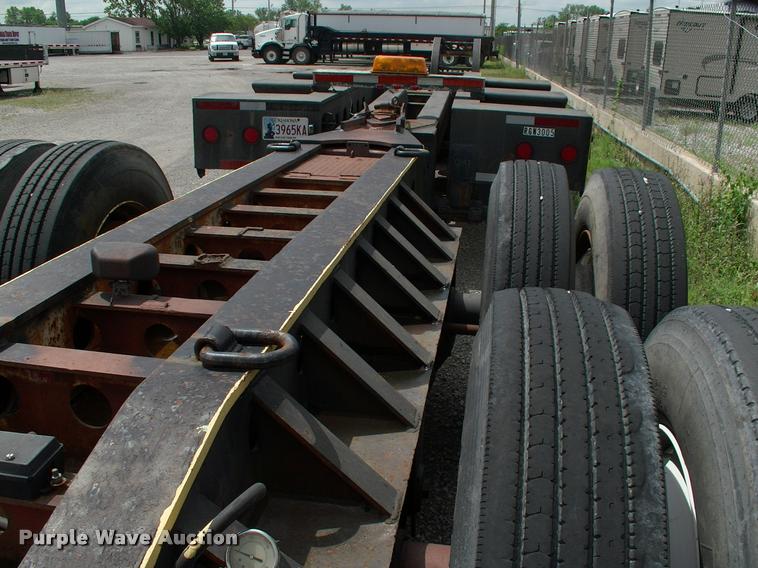 image for item DC7224 1987 Cozad lowboy equipment trailer with booster