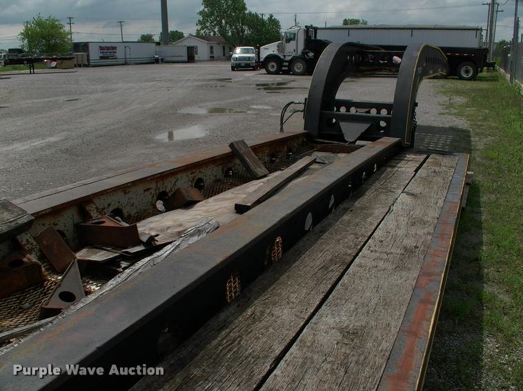 image for item DC7224 1987 Cozad lowboy equipment trailer with booster