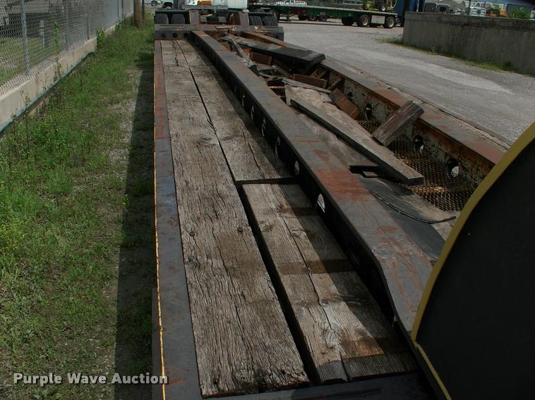 image for item DC7224 1987 Cozad lowboy equipment trailer with booster