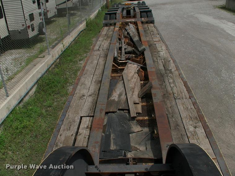 image for item DC7224 1987 Cozad lowboy equipment trailer with booster