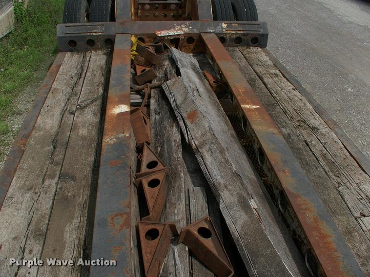 image for item DC7224 1987 Cozad lowboy equipment trailer with booster