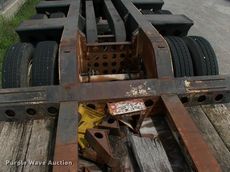 image for item DC7224 1987 Cozad lowboy equipment trailer with booster