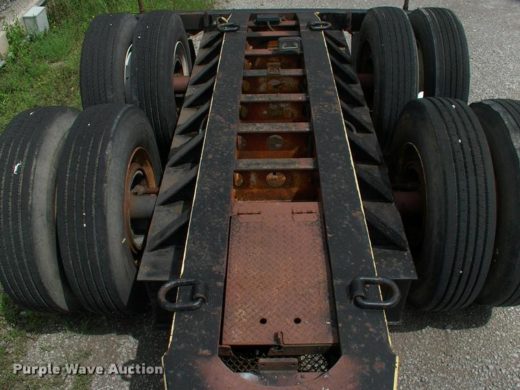 image for item DC7224 1987 Cozad lowboy equipment trailer with booster