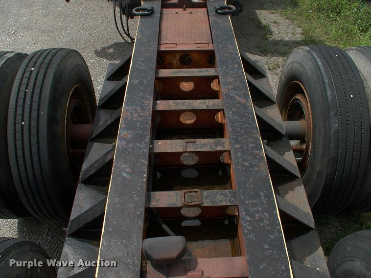 image for item DC7224 1987 Cozad lowboy equipment trailer with booster