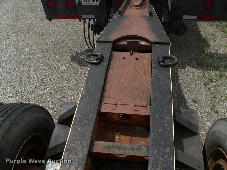 image for item DC7224 1987 Cozad lowboy equipment trailer with booster