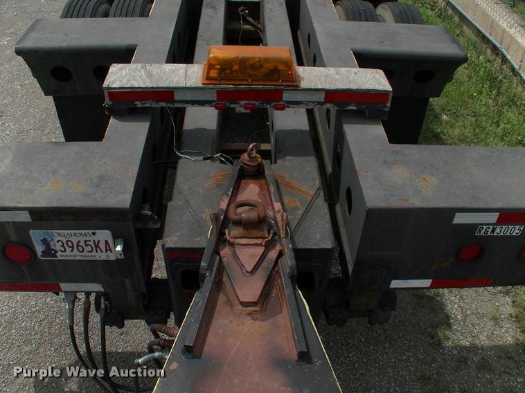 image for item DC7224 1987 Cozad lowboy equipment trailer with booster