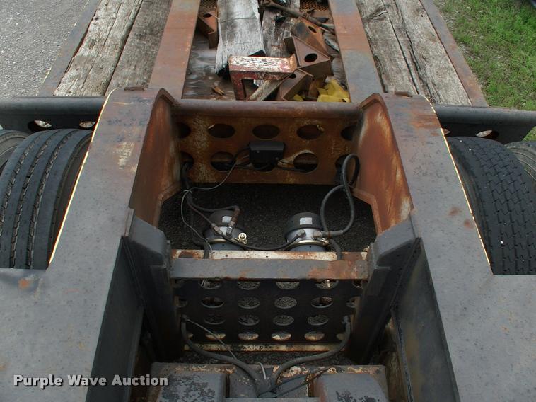 image for item DC7224 1987 Cozad lowboy equipment trailer with booster