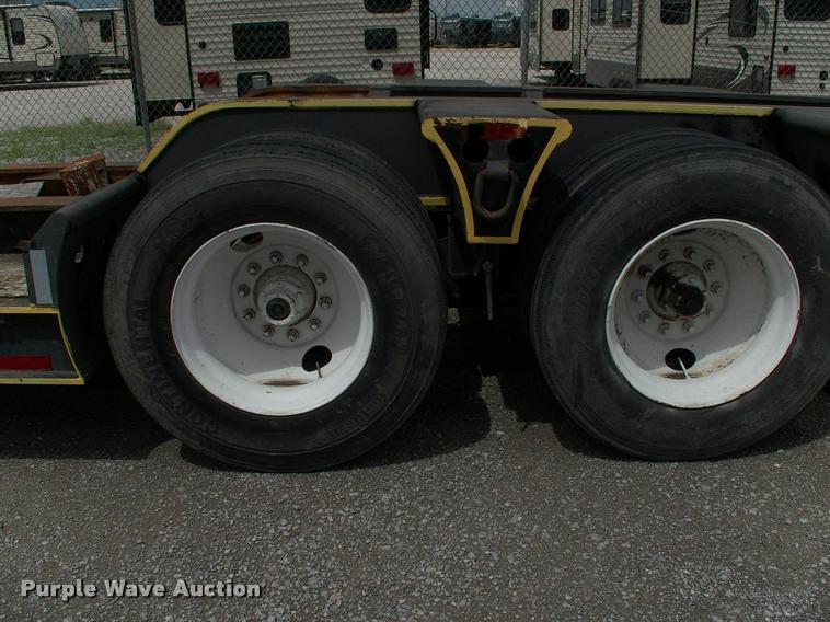 image for item DC7224 1987 Cozad lowboy equipment trailer with booster