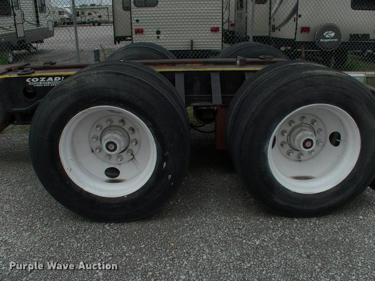 image for item DC7224 1987 Cozad lowboy equipment trailer with booster