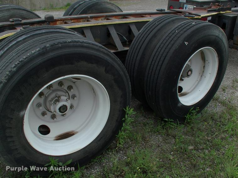 image for item DC7224 1987 Cozad lowboy equipment trailer with booster