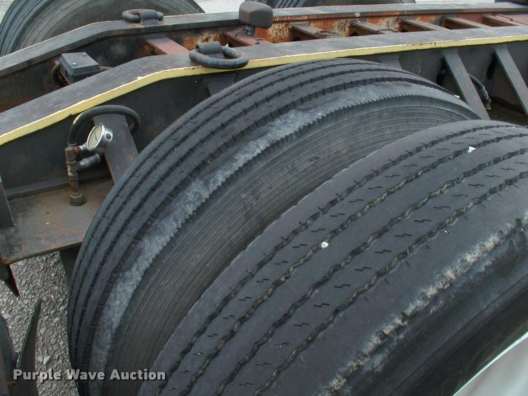 image for item DC7224 1987 Cozad lowboy equipment trailer with booster