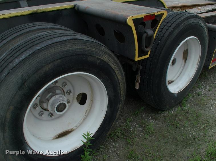 image for item DC7224 1987 Cozad lowboy equipment trailer with booster