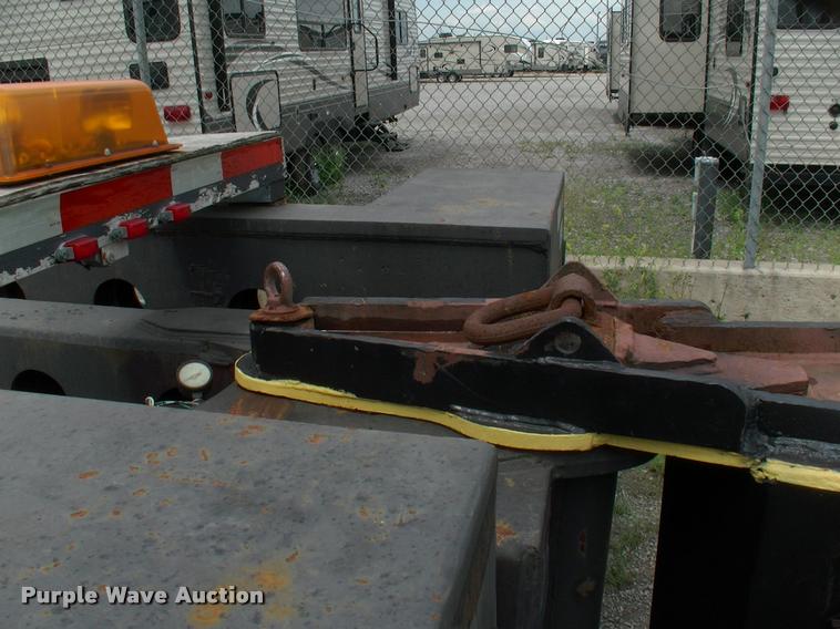 image for item DC7224 1987 Cozad lowboy equipment trailer with booster