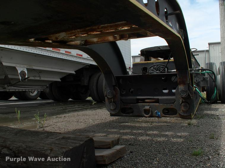 image for item DC7224 1987 Cozad lowboy equipment trailer with booster