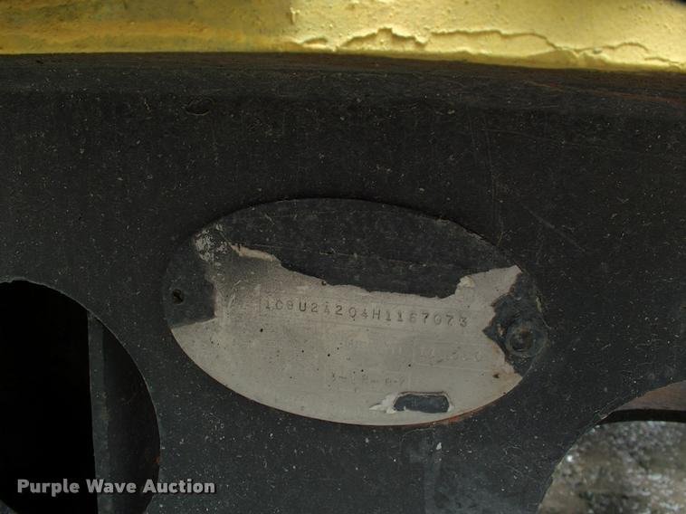 image for item DC7224 1987 Cozad lowboy equipment trailer with booster