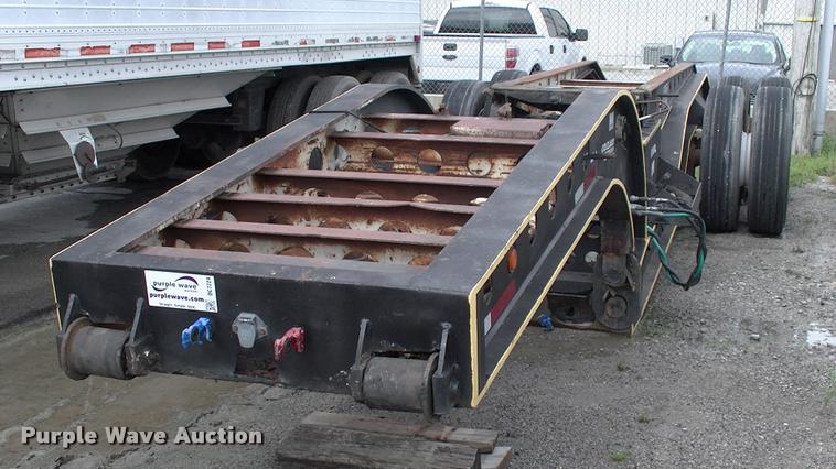image for item DC7224 1987 Cozad lowboy equipment trailer with booster