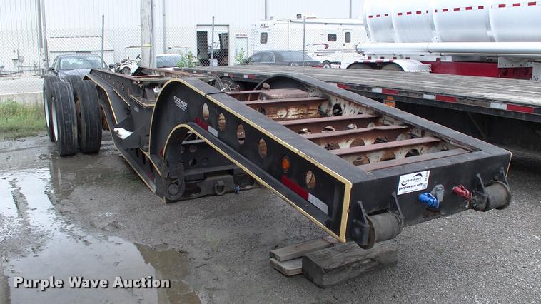 image for item DC7224 1987 Cozad lowboy equipment trailer with booster