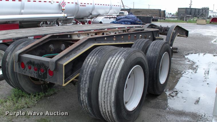 image for item DC7224 1987 Cozad lowboy equipment trailer with booster