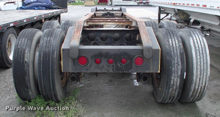 image for item DC7224 1987 Cozad lowboy equipment trailer with booster