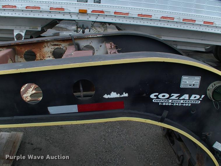 image for item DC7224 1987 Cozad lowboy equipment trailer with booster