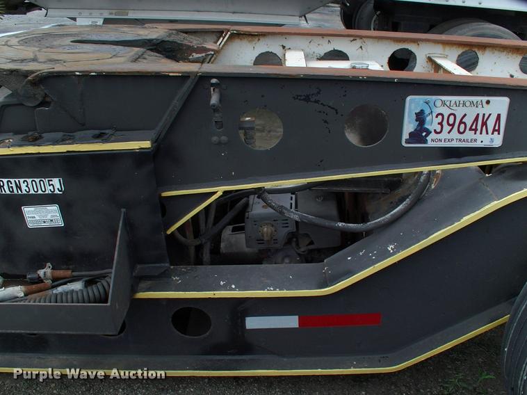 image for item DC7224 1987 Cozad lowboy equipment trailer with booster