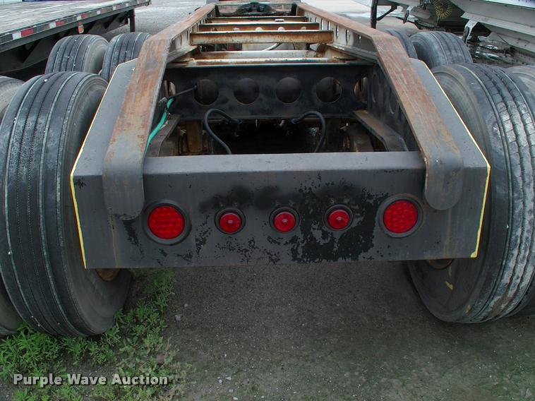 image for item DC7224 1987 Cozad lowboy equipment trailer with booster