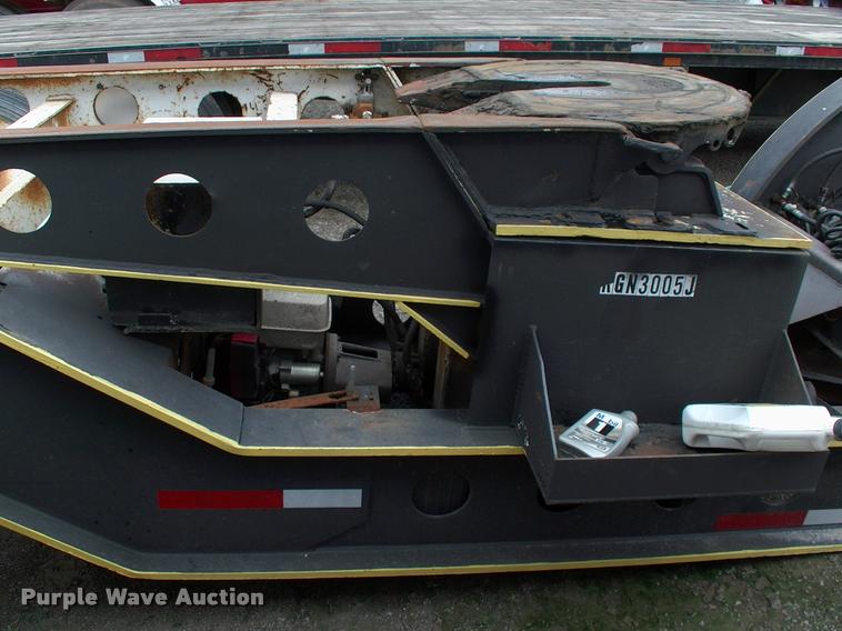 image for item DC7224 1987 Cozad lowboy equipment trailer with booster