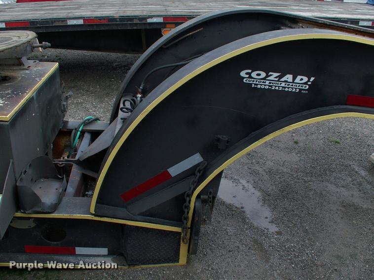 image for item DC7224 1987 Cozad lowboy equipment trailer with booster