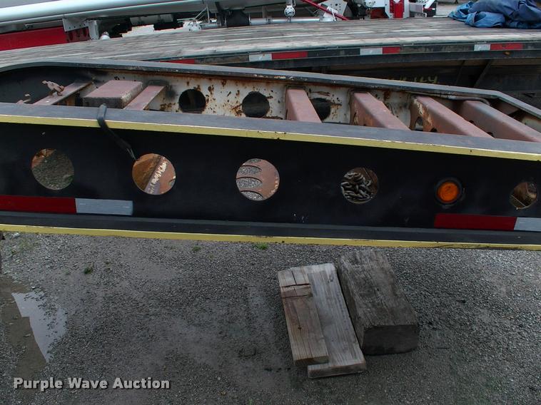 image for item DC7224 1987 Cozad lowboy equipment trailer with booster