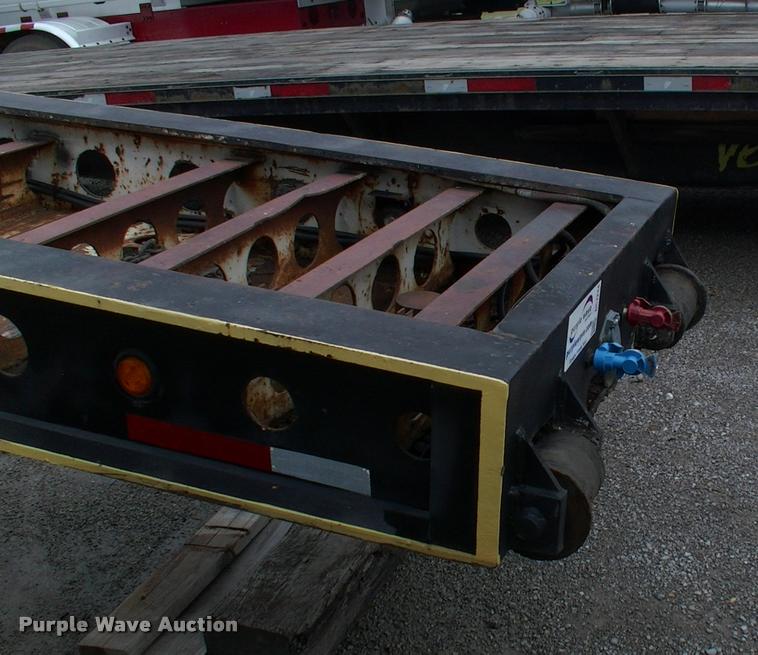 image for item DC7224 1987 Cozad lowboy equipment trailer with booster