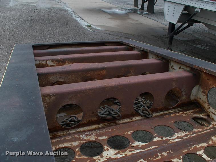 image for item DC7224 1987 Cozad lowboy equipment trailer with booster