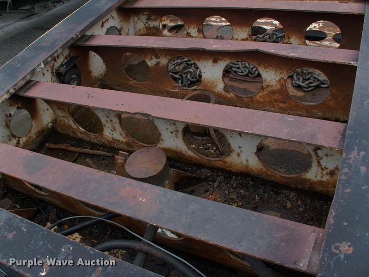 image for item DC7224 1987 Cozad lowboy equipment trailer with booster