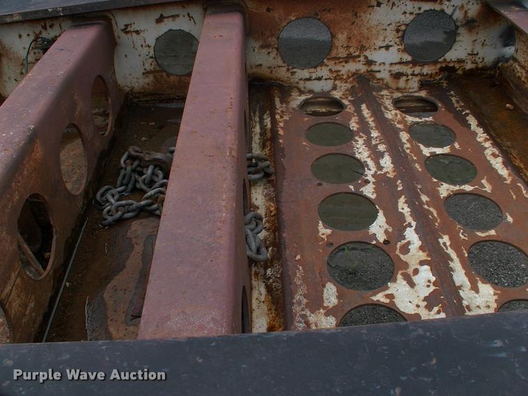 image for item DC7224 1987 Cozad lowboy equipment trailer with booster