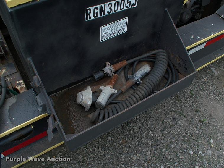 image for item DC7224 1987 Cozad lowboy equipment trailer with booster