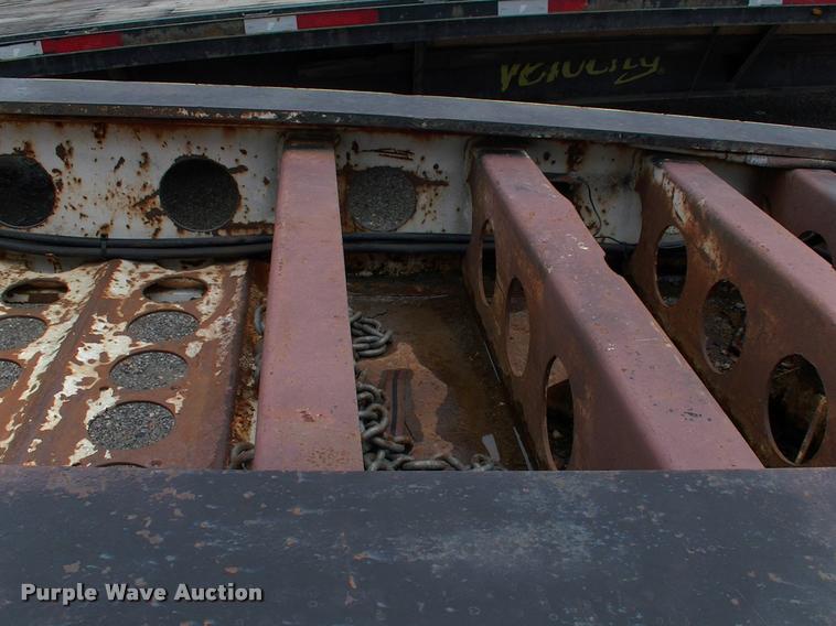 image for item DC7224 1987 Cozad lowboy equipment trailer with booster