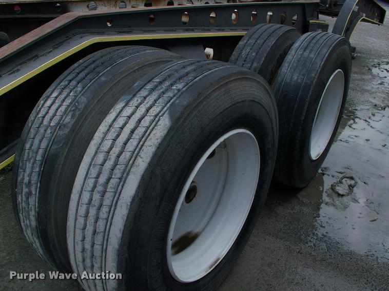 image for item DC7224 1987 Cozad lowboy equipment trailer with booster