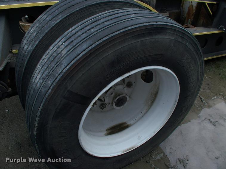 image for item DC7224 1987 Cozad lowboy equipment trailer with booster