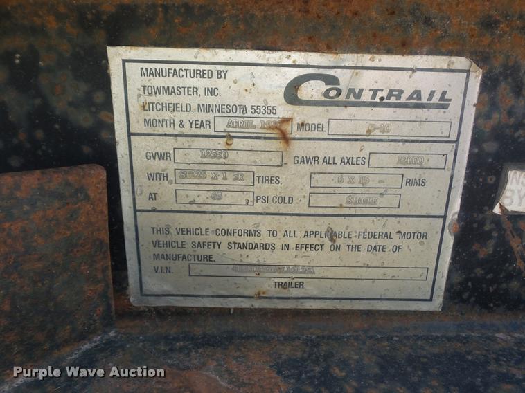 image for item DD9430 1997 Contrail C-10 equipment trailer